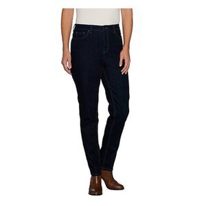 Denim & Co. Slim Straight Leg 5-Pocket Jeans Plus 22